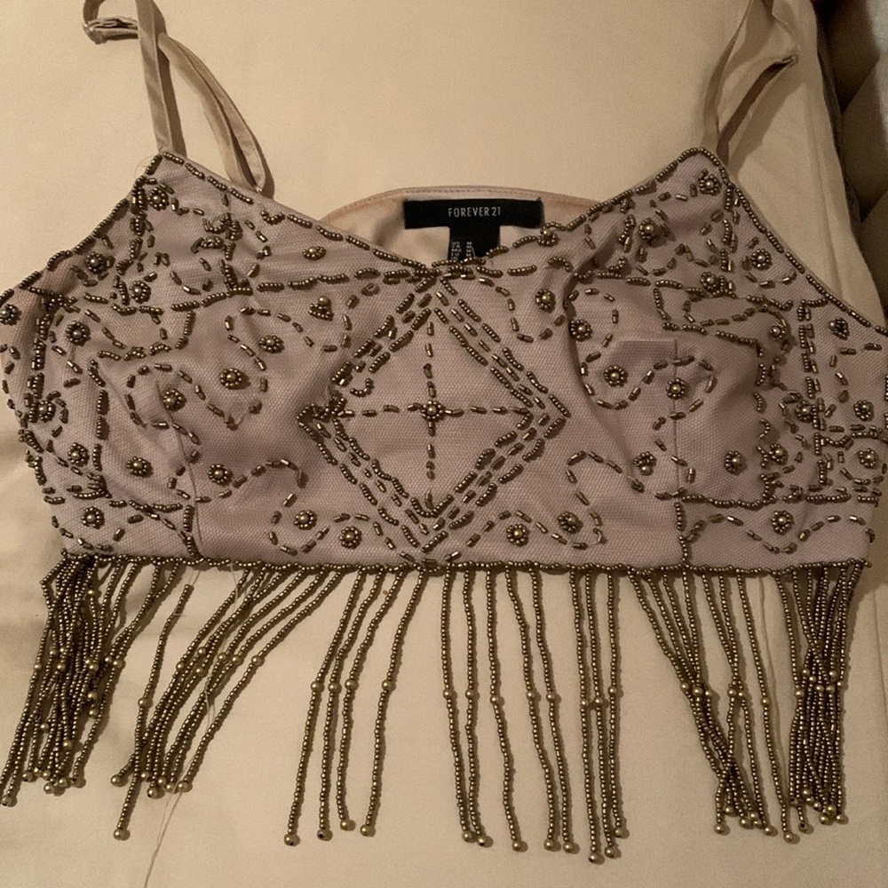 Embellished crop top